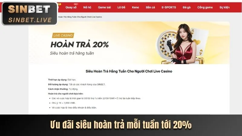 Hoàn trả hấp dẫn mỗi ngày/tuần 28bet